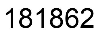 Number 181862 black image