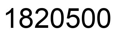 Number 1820500 black image