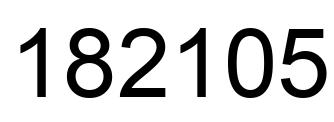 Número 182105 imagen negro