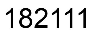Number 182111 black image