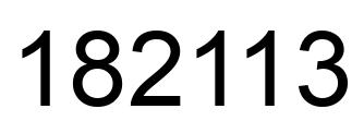 Number 182113 black image