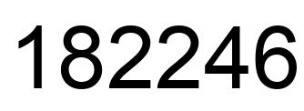 Number 182246 black image