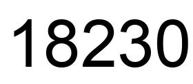 Number 18230 black image