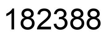 Number 182388 black image