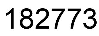Number 182773 black image