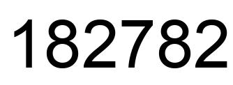 Number 182782 black image