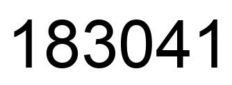 Number 183041 black image