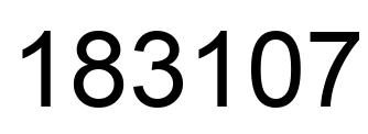 Number 183107 black image
