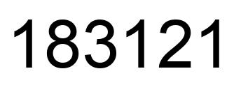 Número 183121 imagen negro