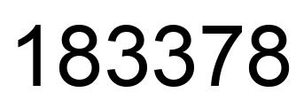 Number 183378 black image