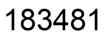 Number 183481 black image