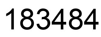 Number 183484 black image