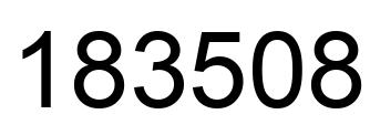 Número 183508 imagen negro