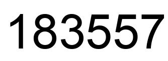 Number 183557 black image