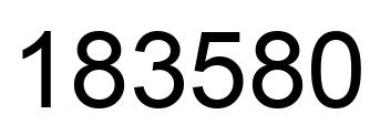Número 183580 imagen negro