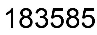 Número 183585 imagen negro