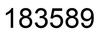 Number 183589 black image