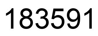 Number 183591 black image