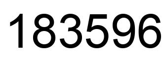 Number 183596 black image