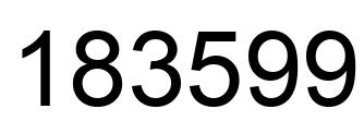Number 183599 black image