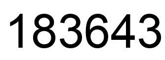 Number 183643 black image