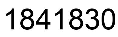 Number 1841830 black image