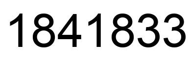 Number 1841833 black image