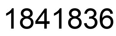 Number 1841836 black image