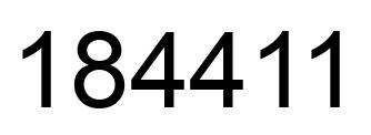 Number 184411 black image