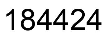 Number 184424 black image