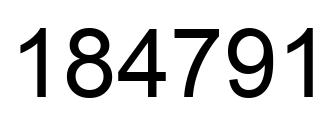 Number 184791 black image