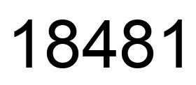 Number 18481 black image