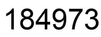 Número 184973 imagen negro