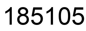 Number 185105 black image