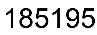 Number 185195 black image