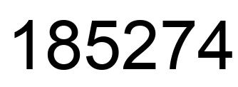 Número 185274 imagen negro