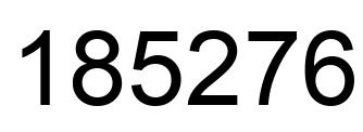 Number 185276 black image