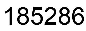 Number 185286 black image