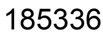 Number 185336 black image