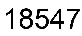Number 18547 black image