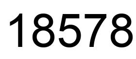 Number 18578 black image
