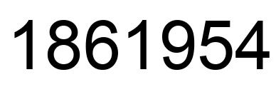 Number 1861954 black image
