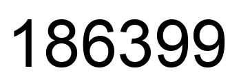 Number 186399 black image