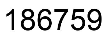 Number 186759 black image