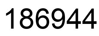Número 186944 imagen negro