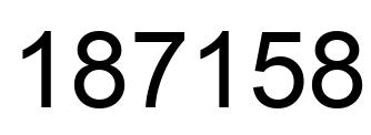 Number 187158 black image