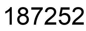 Number 187252 black image