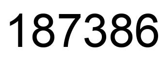 Número 187386 imagen negro