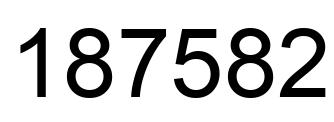 Number 187582 black image
