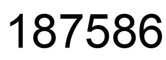 Number 187586 black image